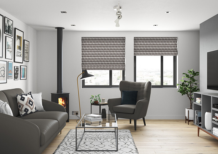 Lazza, Chocolate - Roman Blind - Image 5